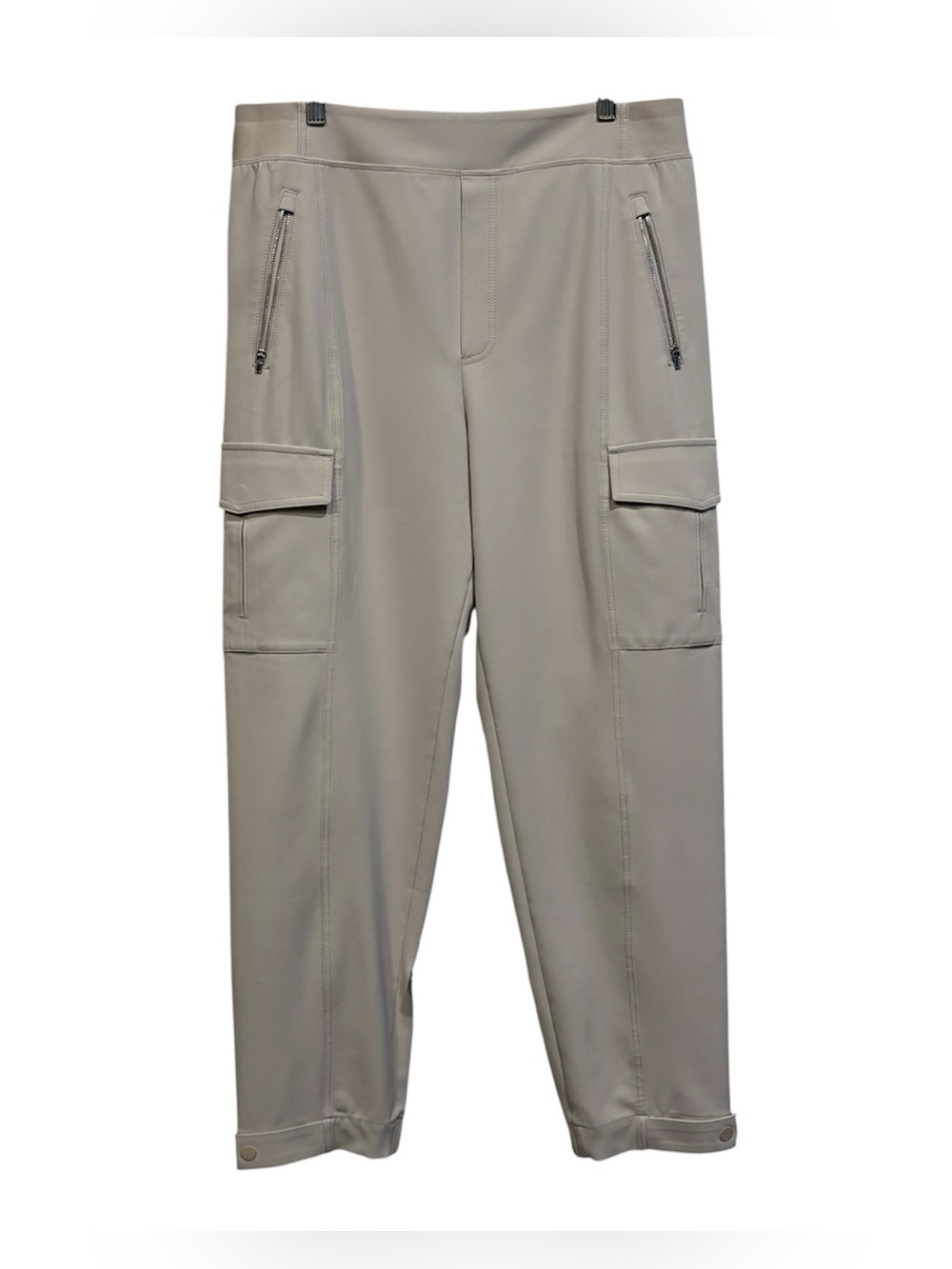 Athleta Endless High Rise Cargo Pants Activewear Joggers Beige Size Women’s 14